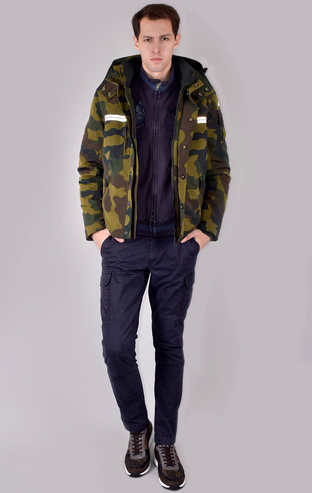 Куртка AERONAUTICA MILITARE FW 19/20 camouflage verde (AB 1798) 