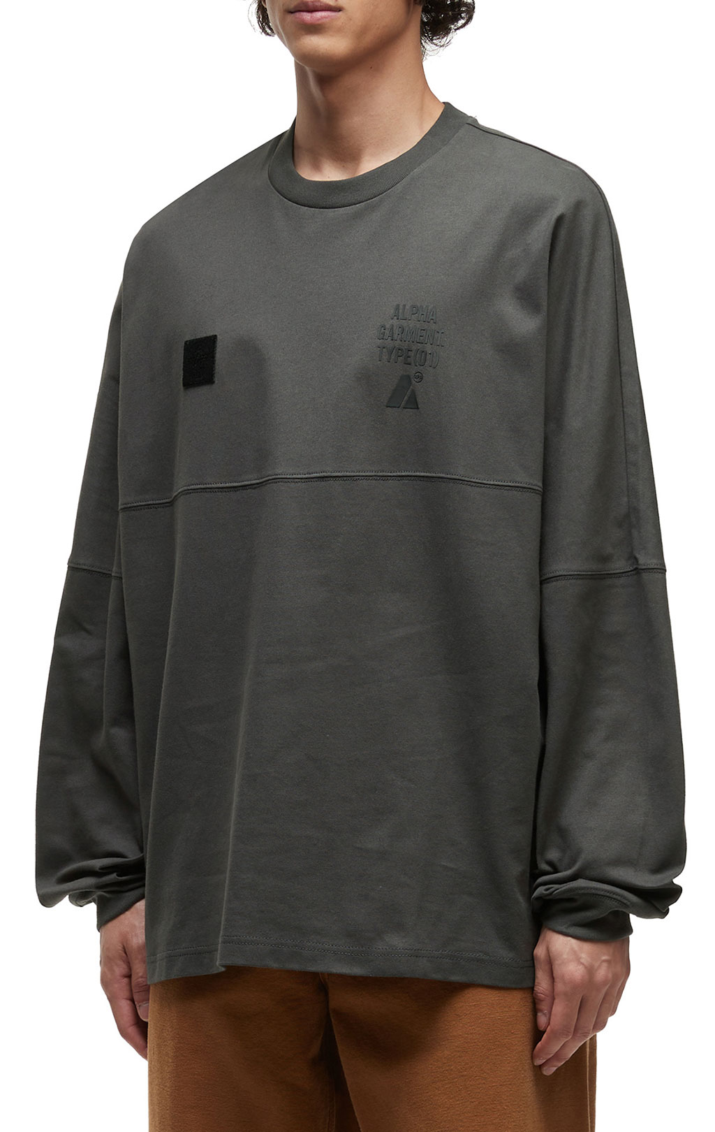 Лонгслив ALPHA INDUSTRIES UNFRM LS GRAPHIC TEE FW 25/26 gray M001150 