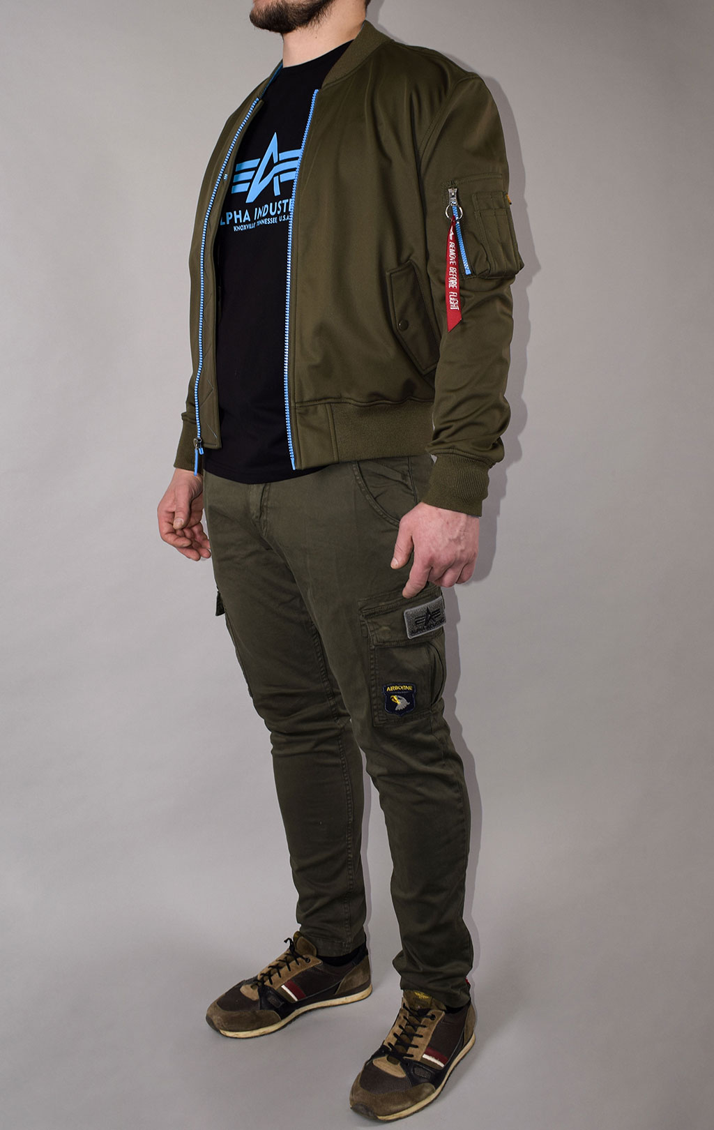 Ветровка ALPHA INDUSTRIES big size MA-1 Soft Shell olive 