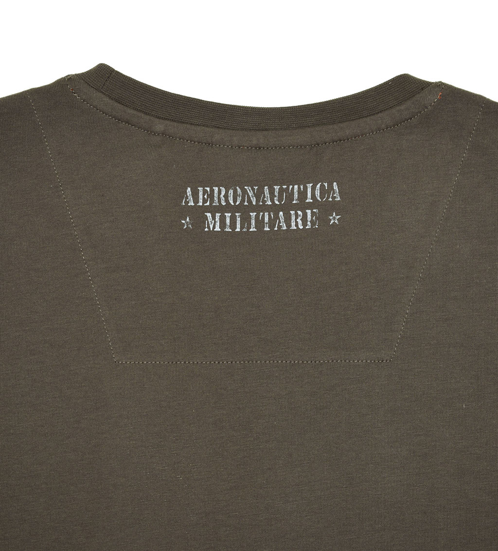 Лонгслив AERONAUTICA MILITARE FW 19/20 verde marcio (TS 1668) 