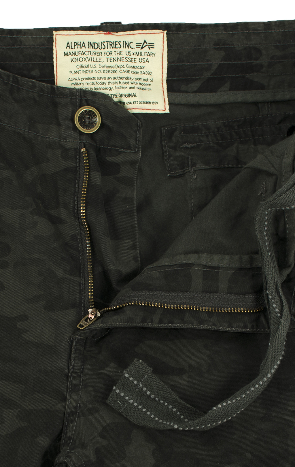 Брюки-карго ALPHA INDUSTRIES JET PANT big size black camo (#101212) 