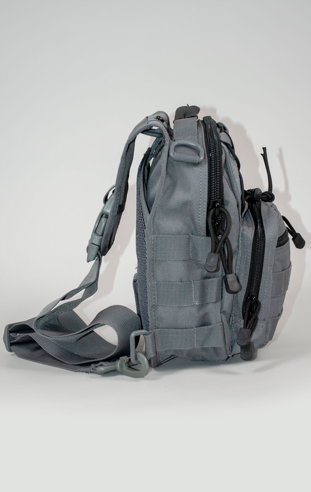 Рюкзак однолямочный Hausheng SLING MOLLE пряжка фастекс grey PK-098-4 