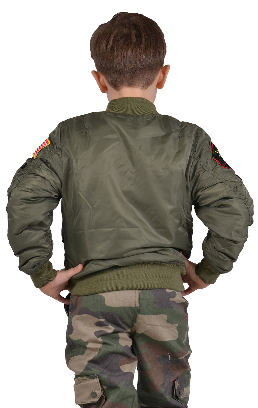 Детская куртка-бомбер лётная ALPHA INDUSTRIES Youth Patch Kids MA-1 sage green 