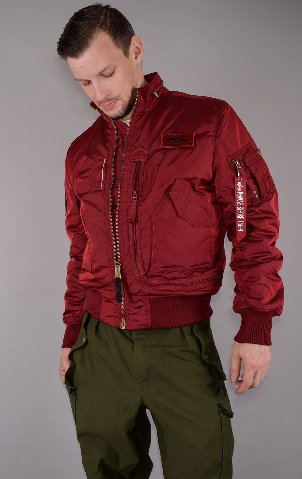 Куртка ALPHA INDUSTRIES ENGINE red commander 