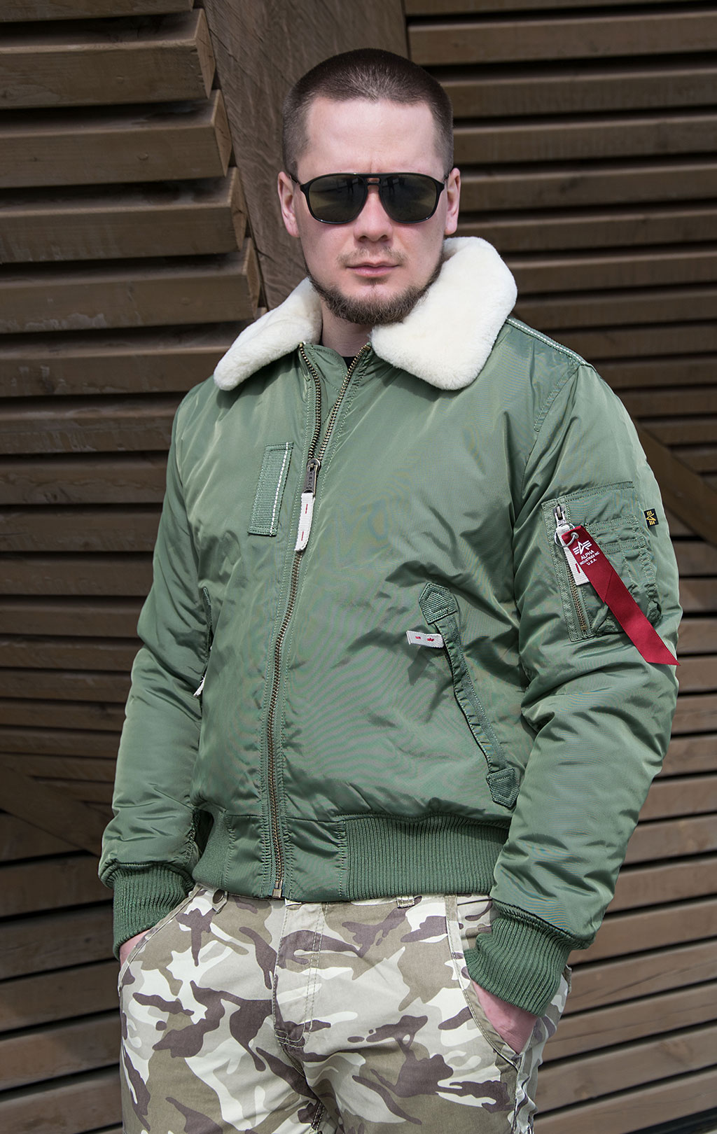 Куртка-пилот ALPHA INDUSTRIES INJECTOR-III sage green 