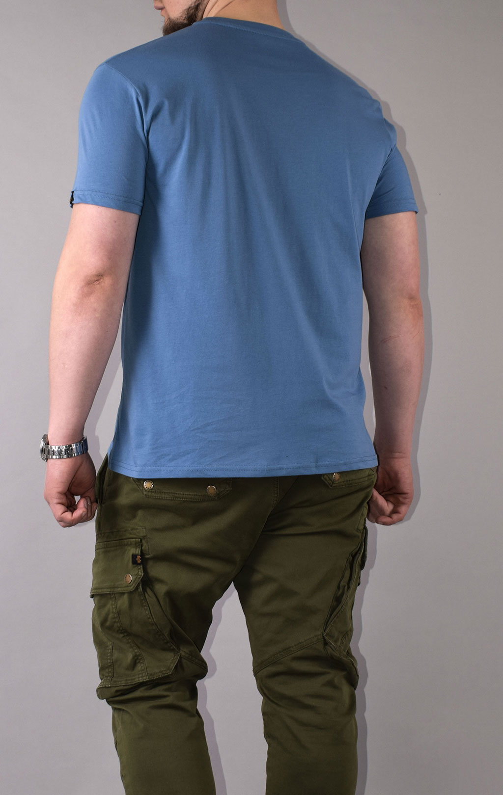 Футболка ALPHA INDUSTRIES BASIC T big size airforce blue 