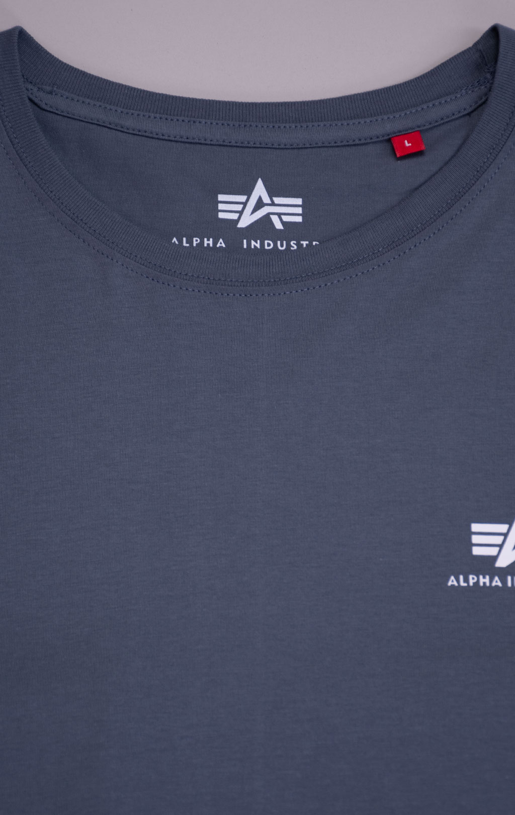 Футболка ALPHA INDUSTRIES BASIC T SMALL LOGO denim blue 