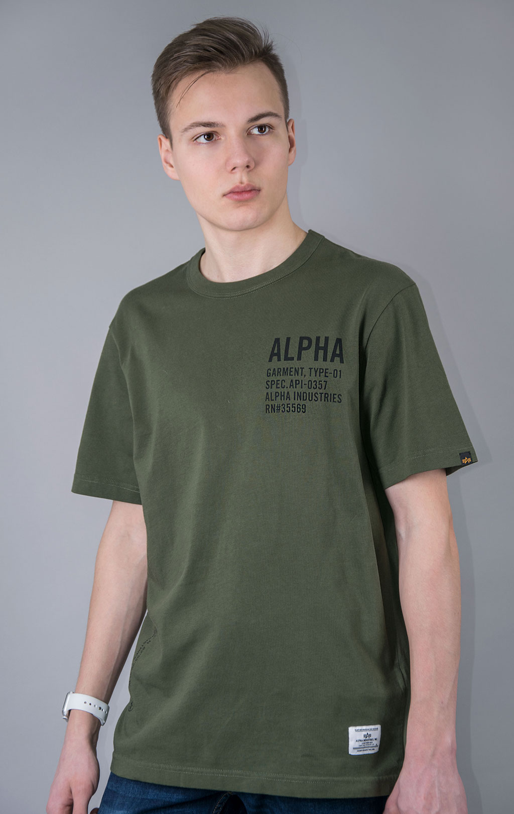 Футболка ALPHA INDUSTRIES ALPHA GRAPHIC TEE SS 23 olive 