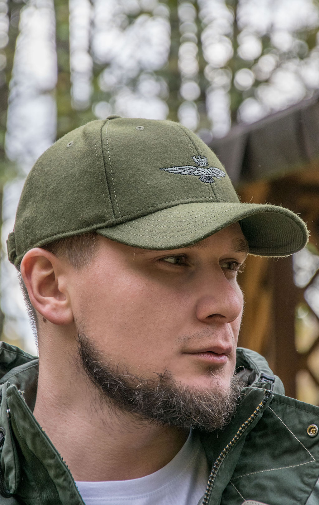Бейсболка AERONAUTICA MILITARE шерсть FW 22/23/CN verde militare (HA 1085)