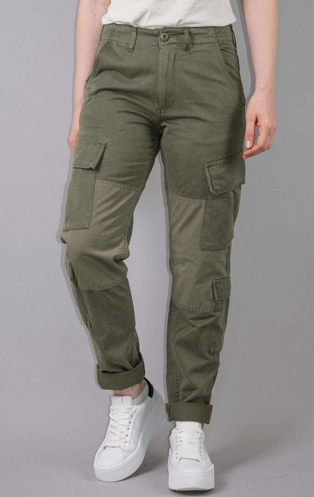 Брюки-карго ALPHA INDUSTRIES ACU PANT плотные dark olive 