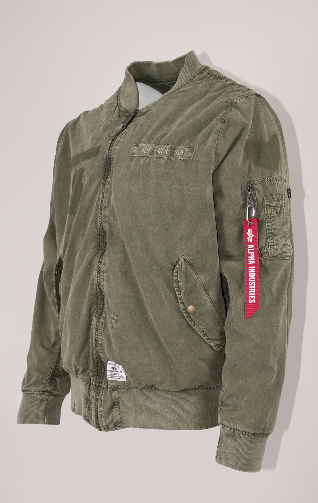 Ветровка ALPHA INDUSTRIES RIP AND REPAIR FLIGHT JACKET L-2B SS 24 m OG-107 green 