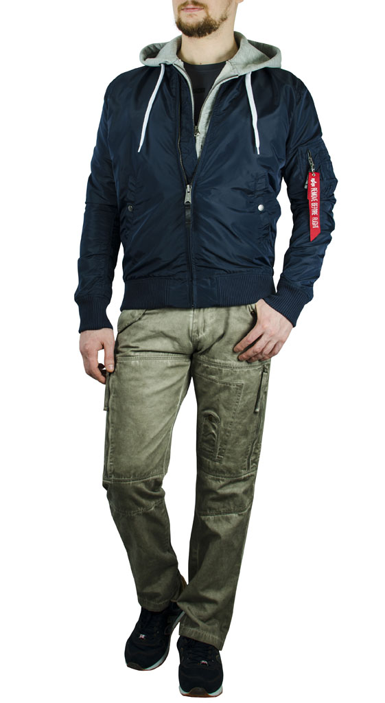 Ветровка-бомбер ALPHA INDUSTRIES TT LONG MA-1 rep. blue Ветровка-бомбер ALPHA INDUSTRIES TT LONG MA-1 rep. blue