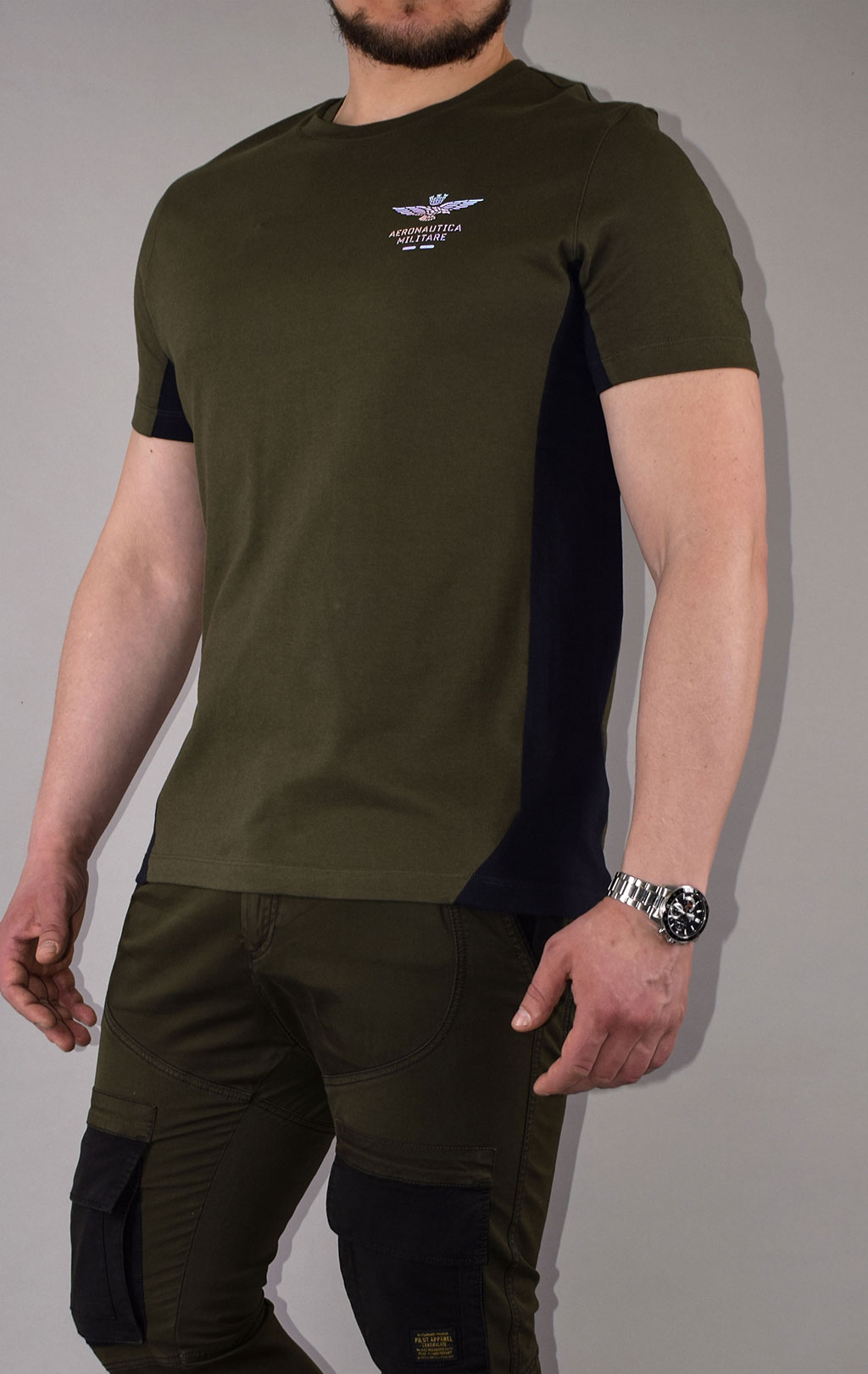 Футболка AERONAUTICA MILITARE SS 21/TR verde scuro (TS 1847) 