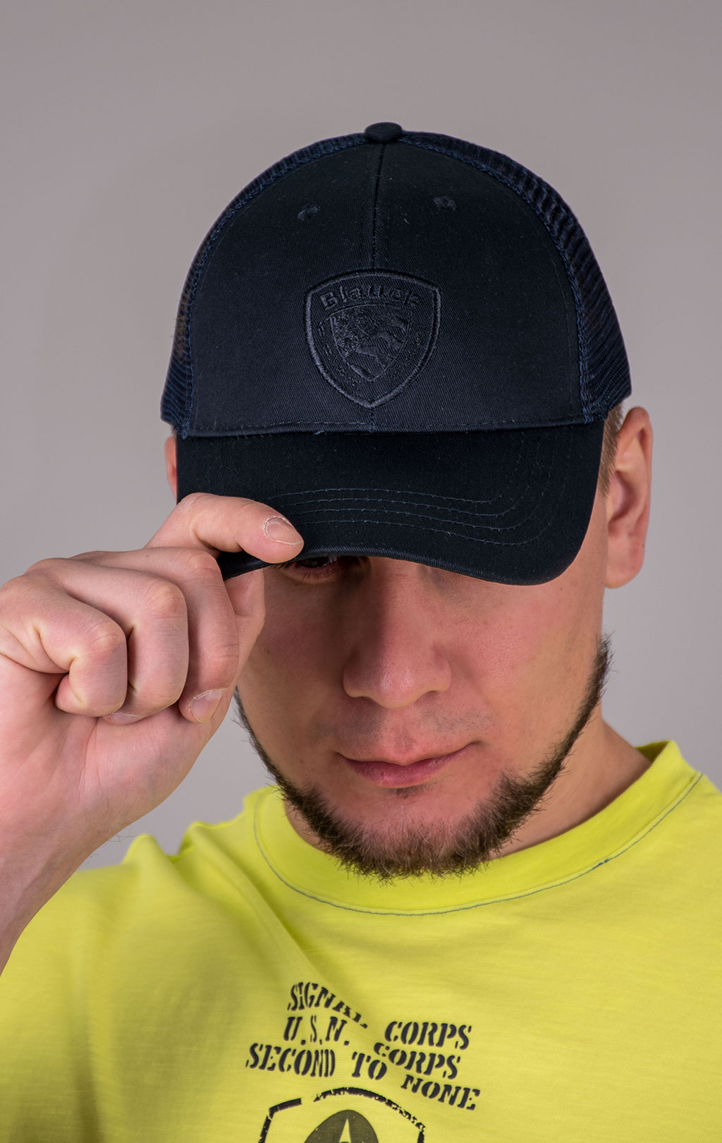 Бейсболка BLAUER TRUCKER CAP SS 24 navy (AO4535) 