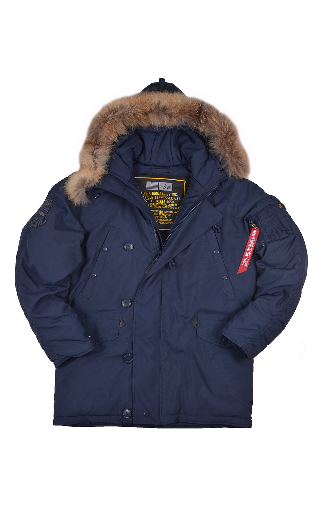 Аляска ALPHA INDUSTRIES EXPLORER натур. мех rep. blue 