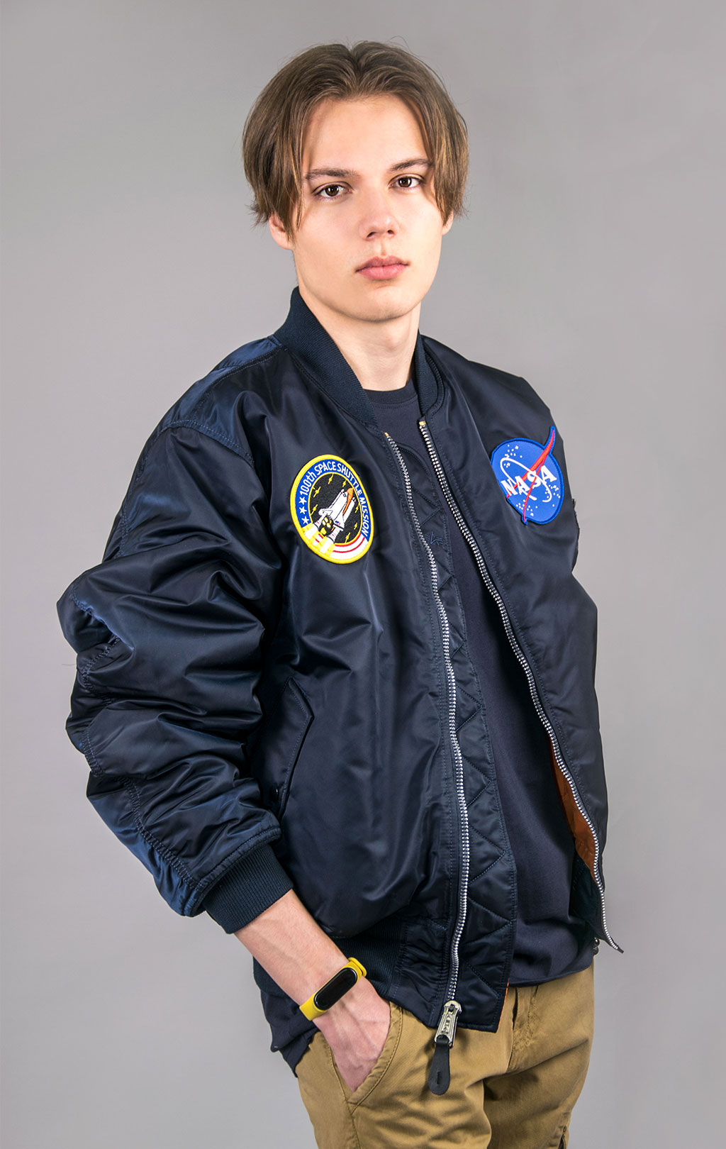 Бомбер ALPHA INDUSTRIES NASA MA-1 original fit rep. blue 