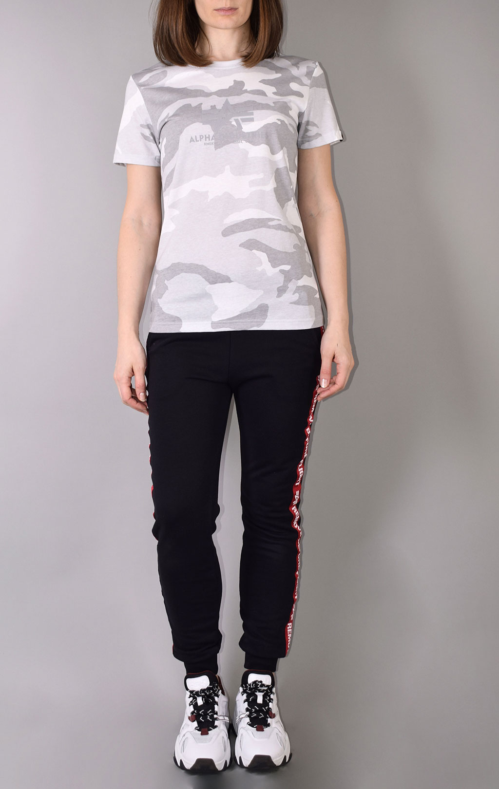 Женская футболка ALPHA INDUSTRIES NEW CAMO BASIC T white camo 