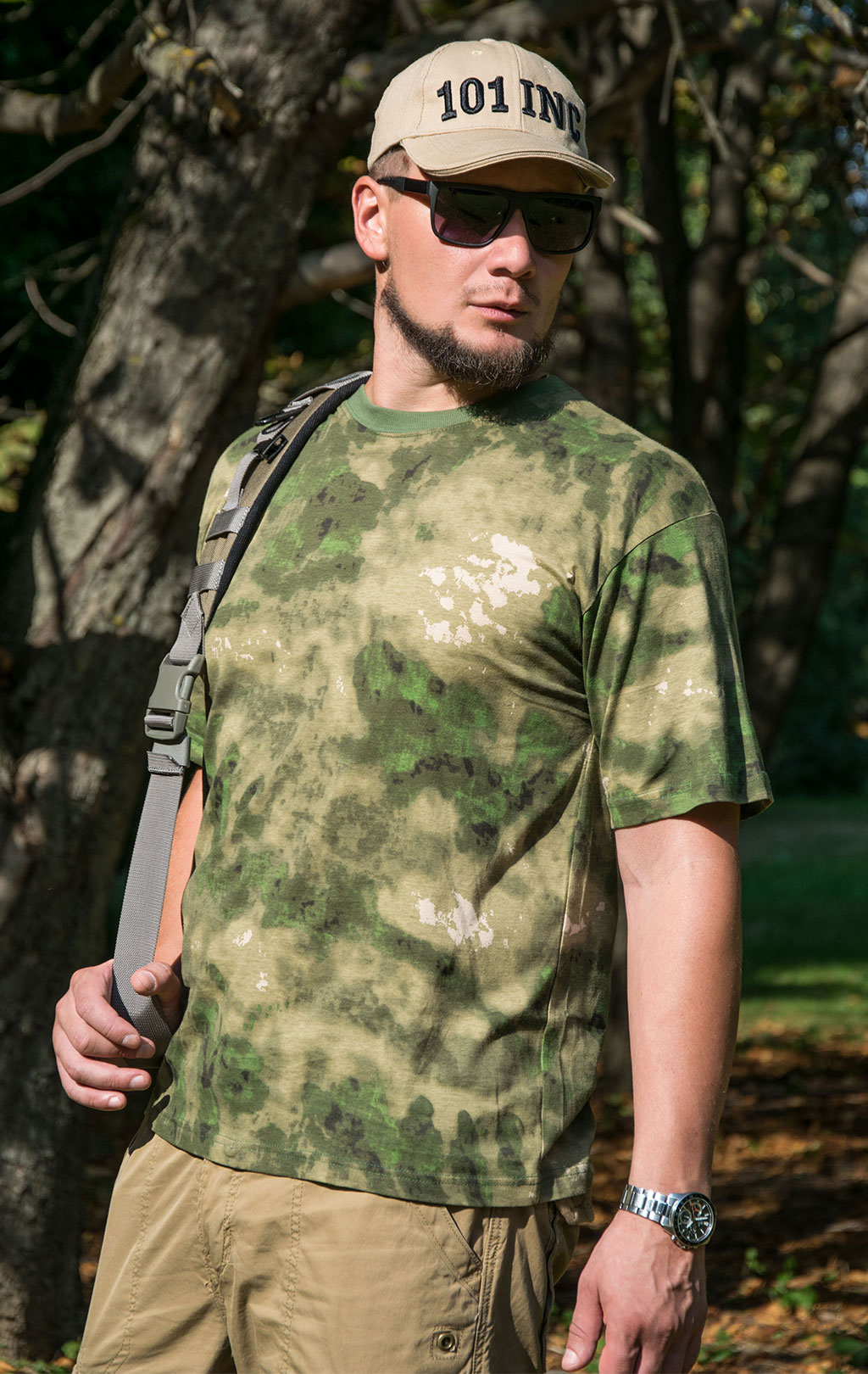 Футболка полевая Mil-Tec/Fostex RECON green camo 