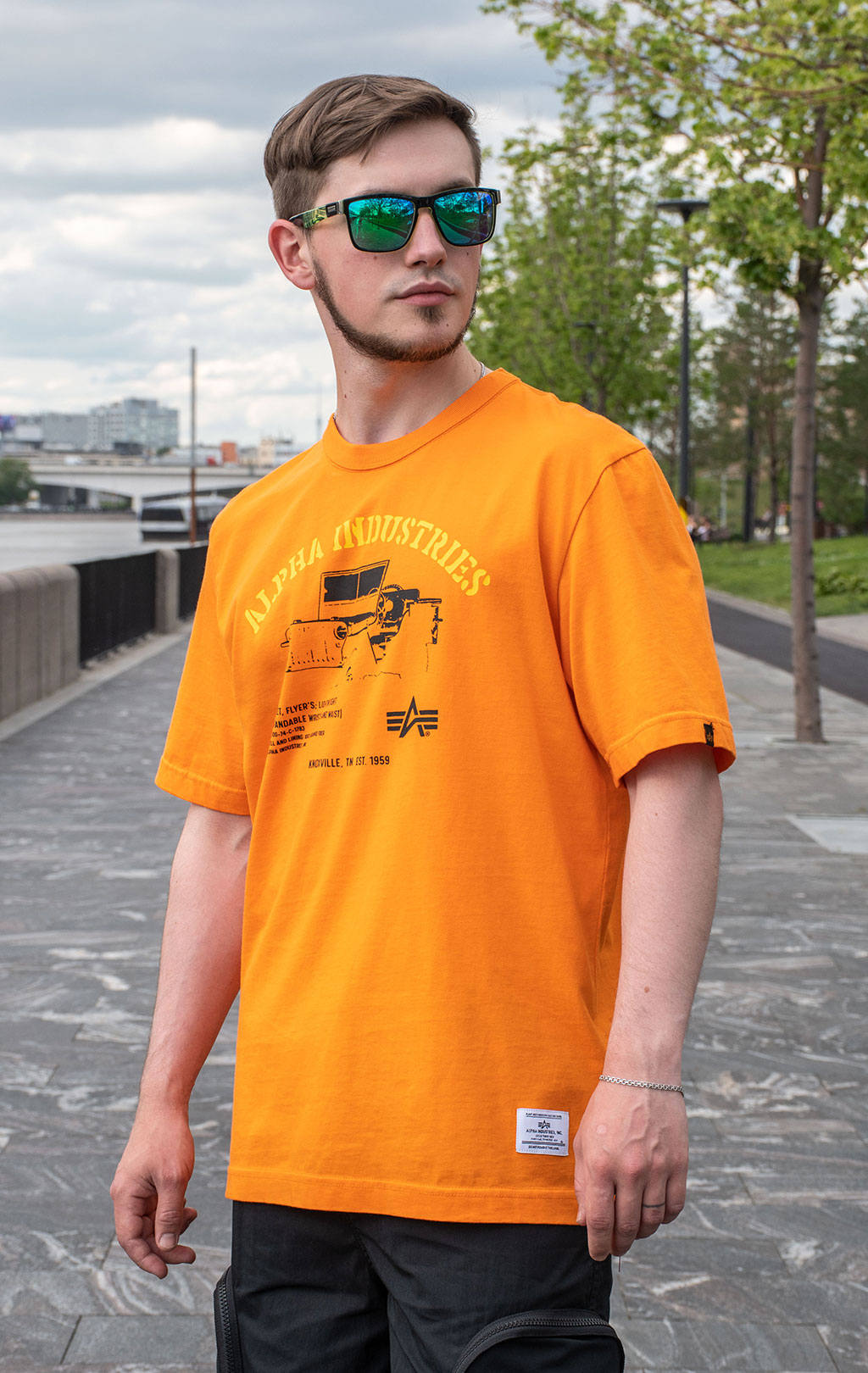 Футболка ALPHA INDUSTRIES ALPHA JEEP TEE SS 24 emergency orange 