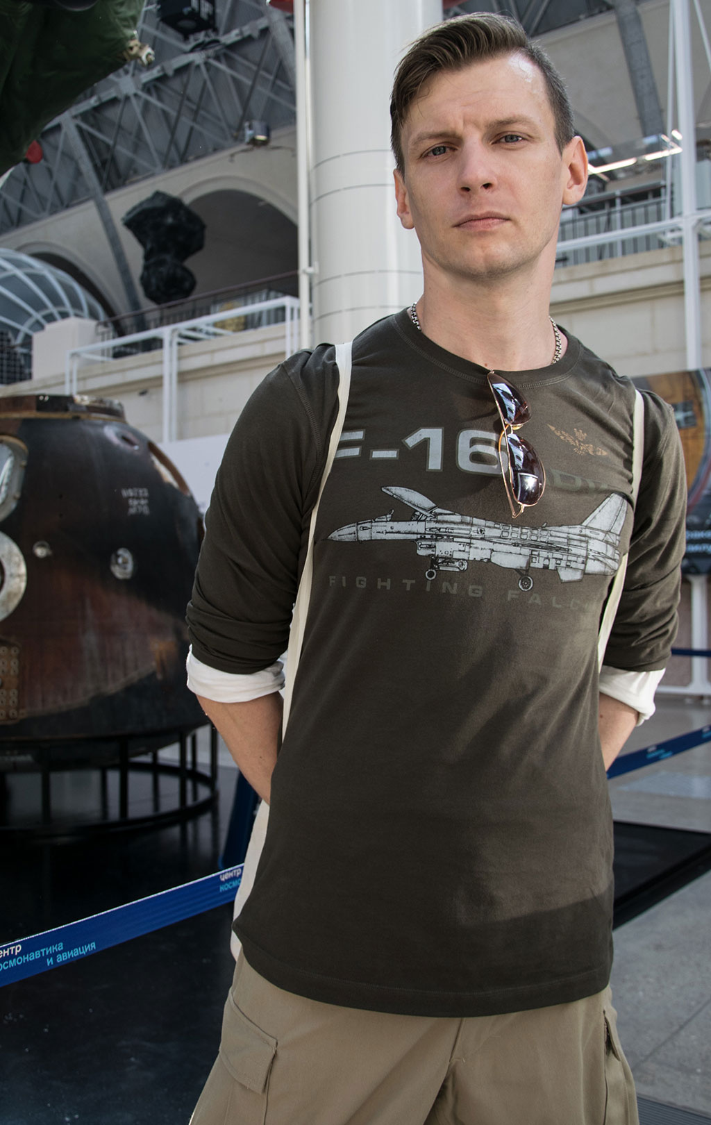 Лонгслив AERONAUTICA MILITARE FW 19/20 verde marcio (TS 1668) 