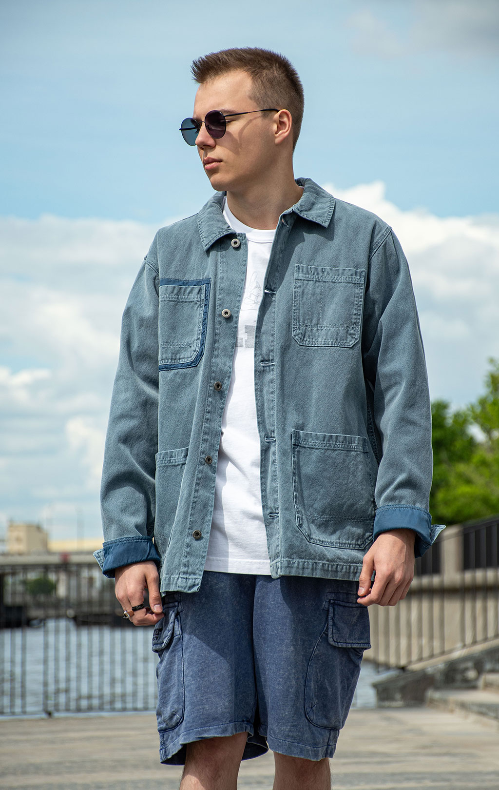 Ветровка ALPHA INDUSTRIES CTN CHORE COAT SS 25 m airborne blue 