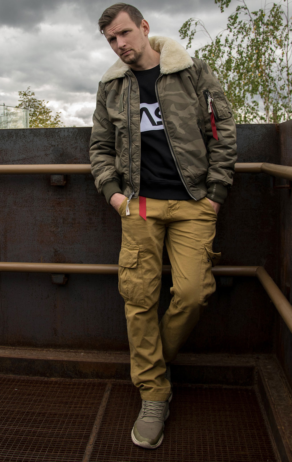 Куртка-пилот ALPHA INDUSTRIES INJECTOR-III olive camo 