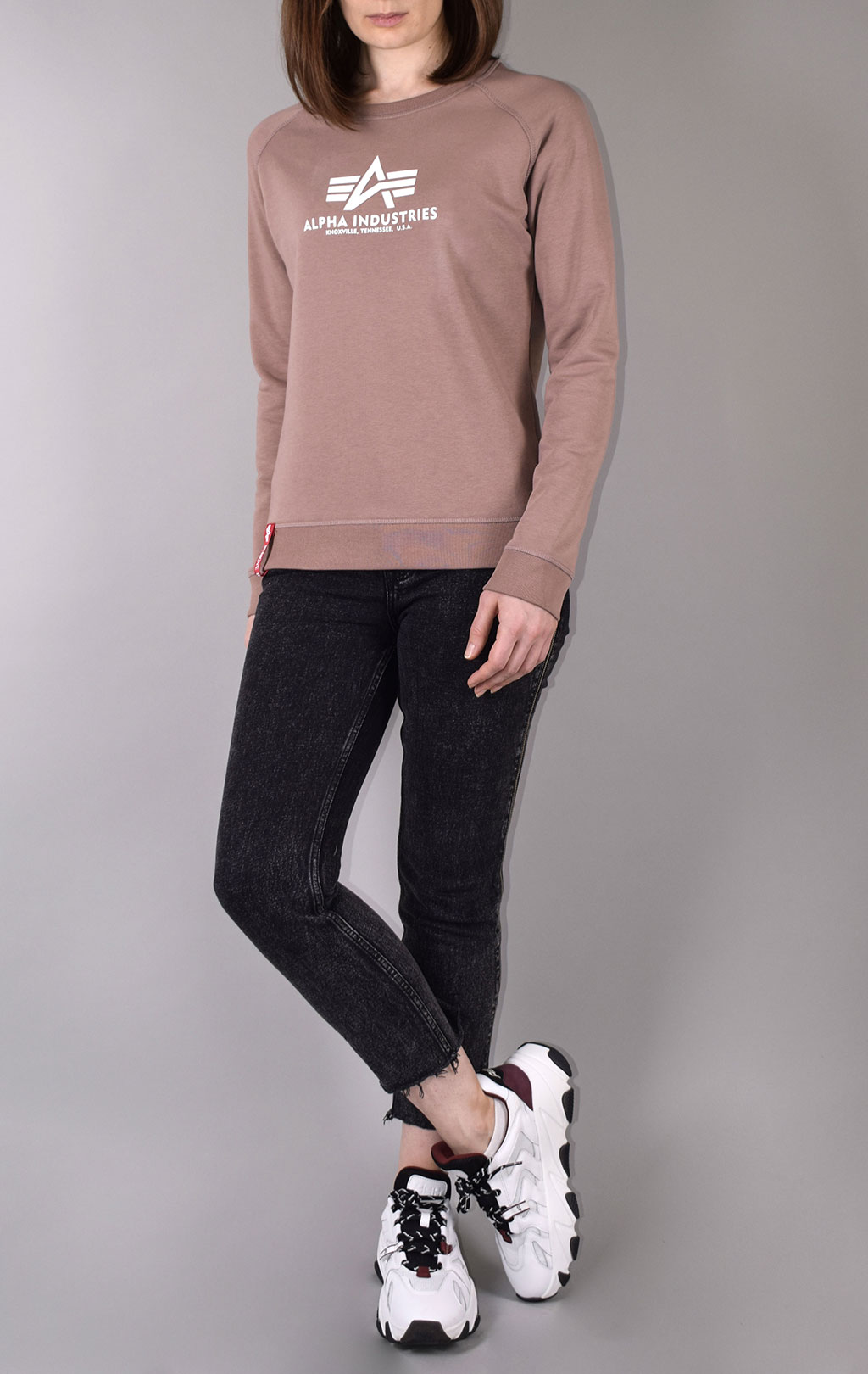 Женский свитшот ALPHA INDUSTRIES NEW BASIC SWEATER mauve 