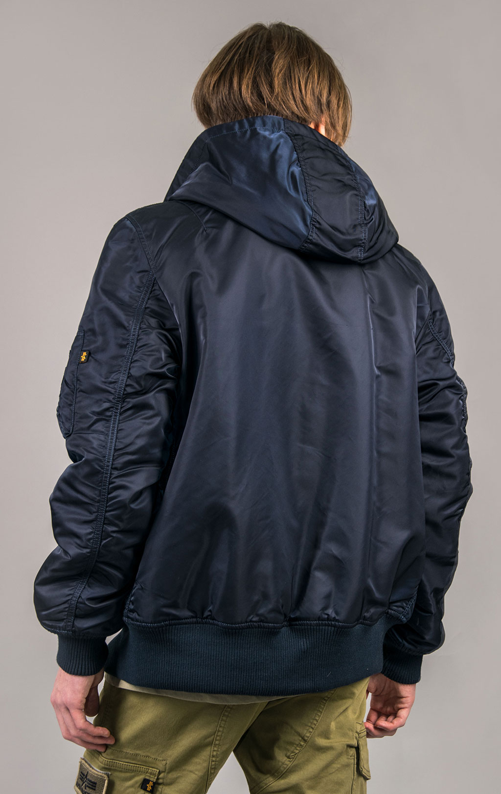 Куртка-бомбер лётная ALPHA INDUSTRIES HOODED RIB MA-1 FW 21