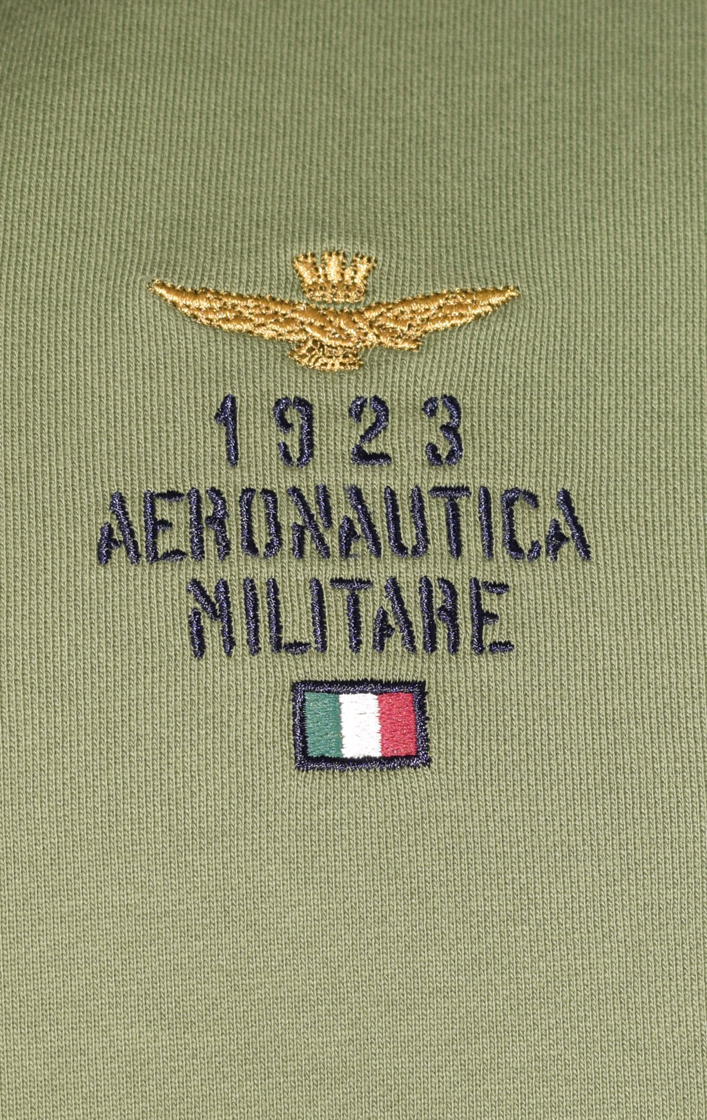 Толстовка с капюшоном AERONAUTICA MILITARE SS 23/TR verde militare (FE 1750) 