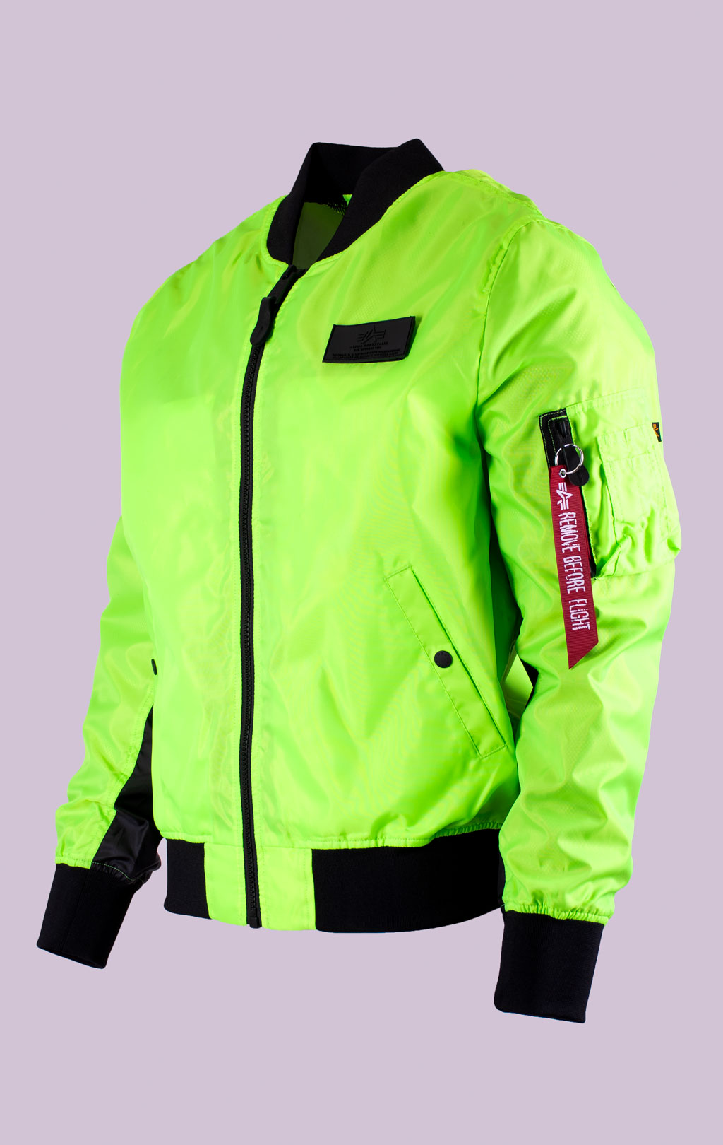 Ветровка-бомбер ALPHA INDUSTRIES MA-1 NEON neon green 