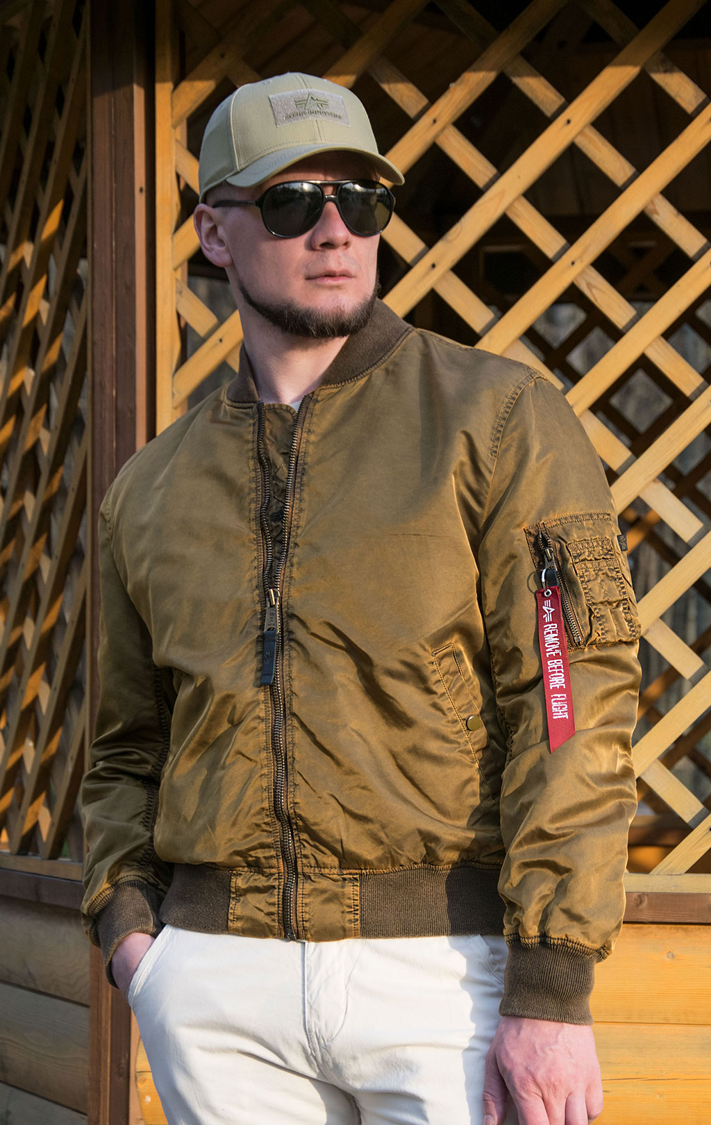 Ветровка-бомбер ALPHA INDUSTRIES VF LW BATTLEWASH MA-1 washed orange 