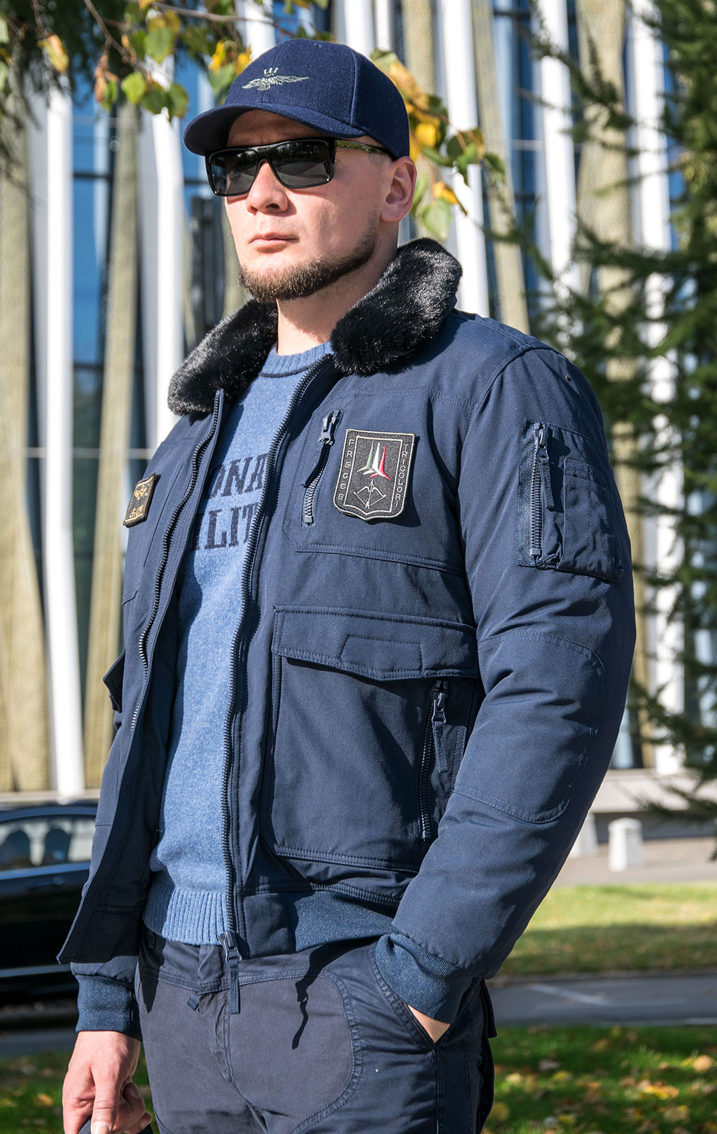 Куртка-пилот AERONAUTICA MILITARE FW 23/24 m/BD dark blue (AB 2106) 