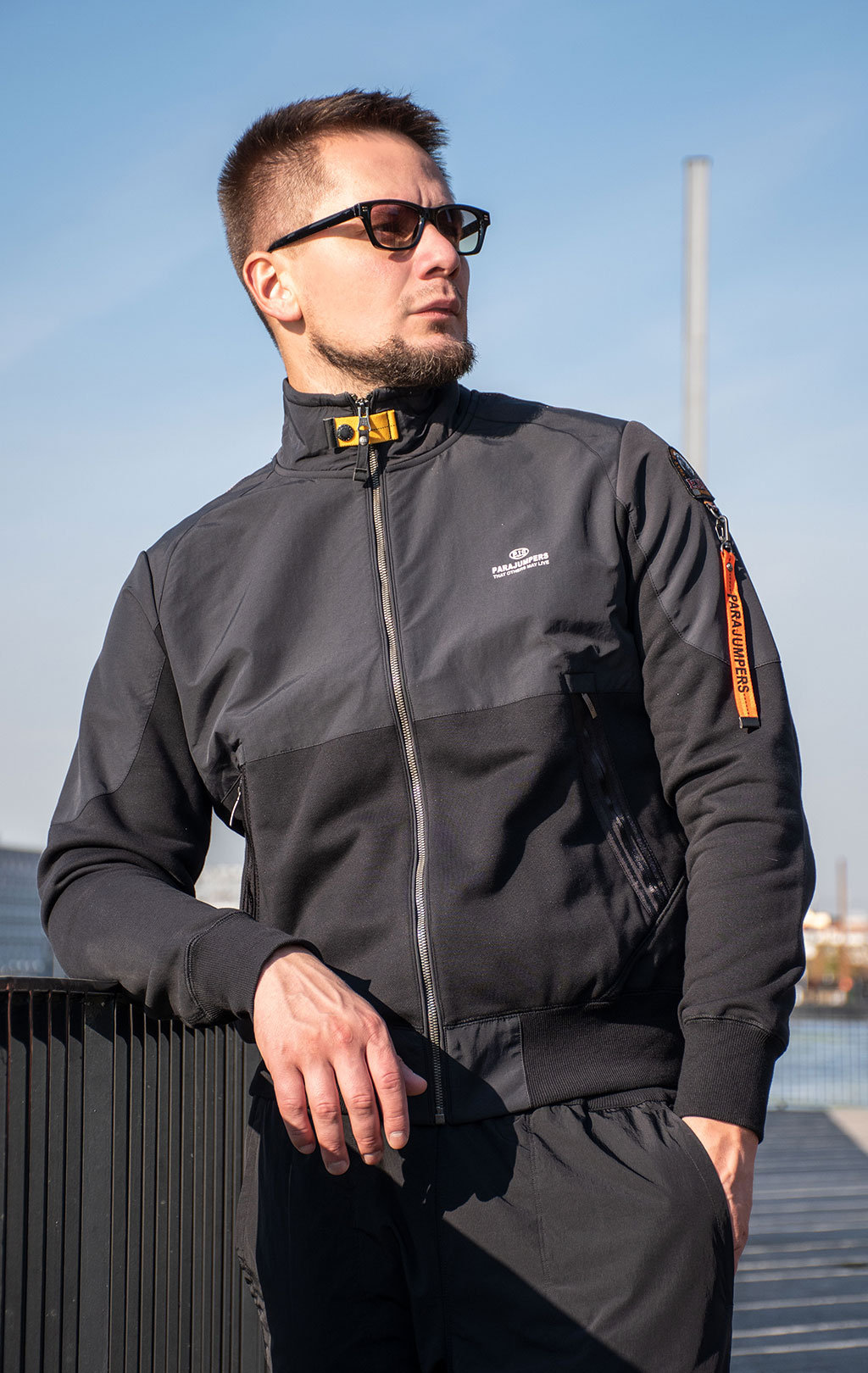 Толстовка комбинированная PARAJUMPERS JANGO FW 25/26 black 