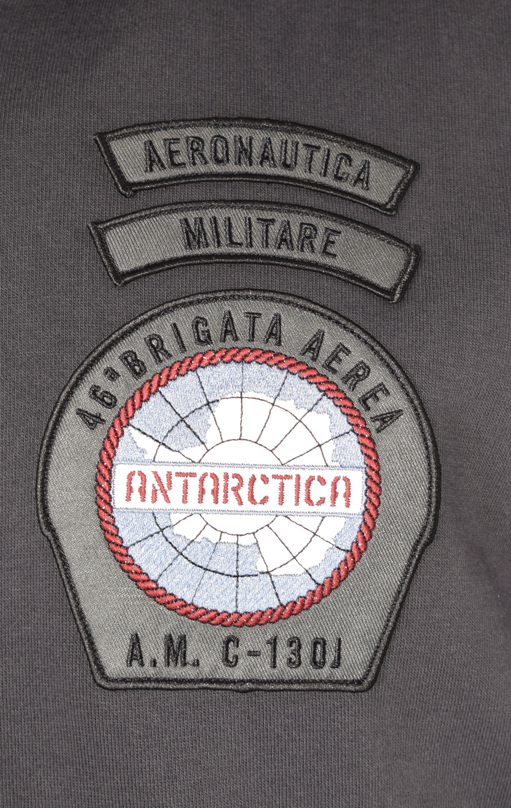 Толстовка с капюшоном AERONAUTICA MILITARE ANTARCTICA FW 23/24/IN dark grey (FE 1818) 