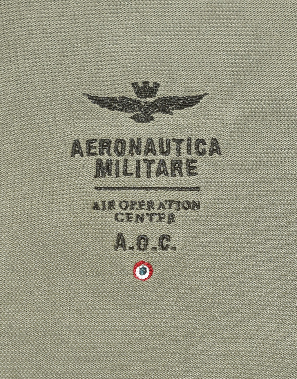 Свитер на молнии AERONAUTICA MILITARE SS 20/IN verde militare (MA 1259) 