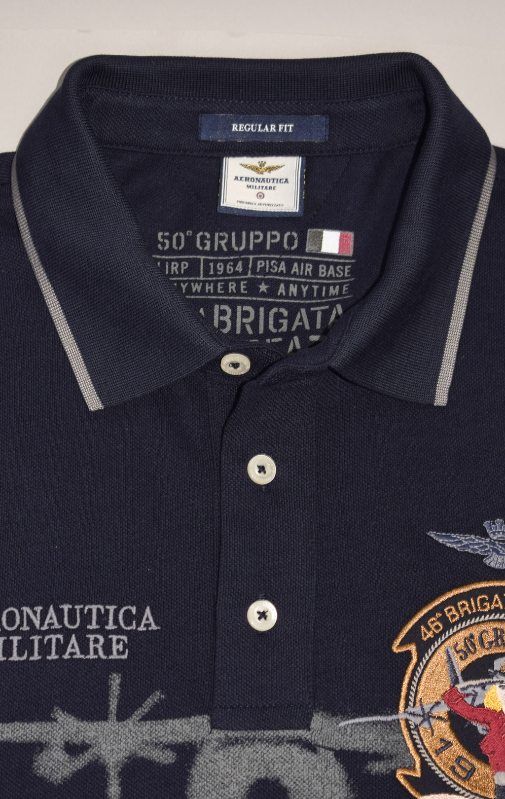 Поло-лонгслив AERONAUTICA MILITARE FW 23/24/TR dark blue (PO 1742) 