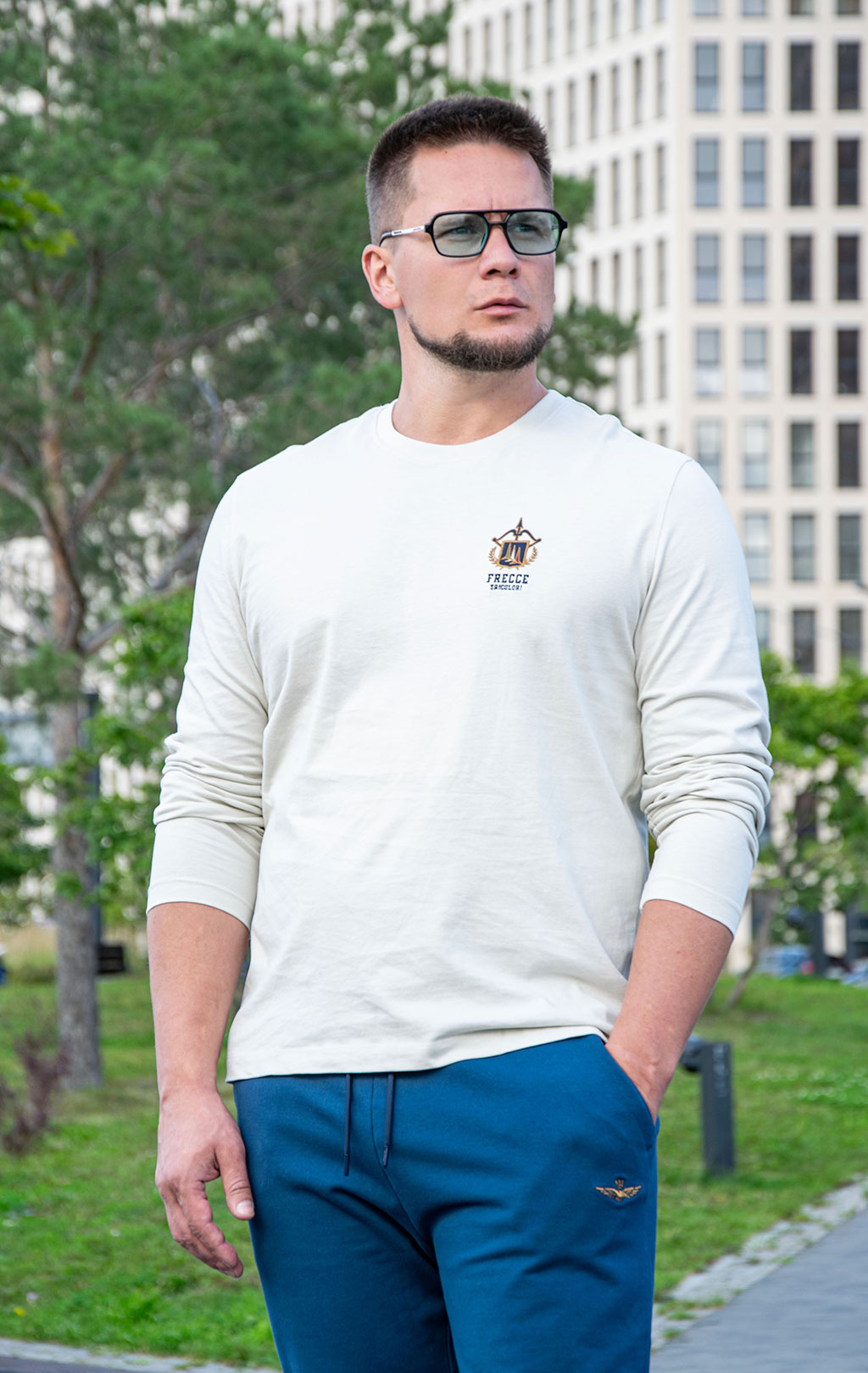 Лонгслив AERONAUTICA MILITARE FW 25/26/BD ghiaccio (TS 2466) 
