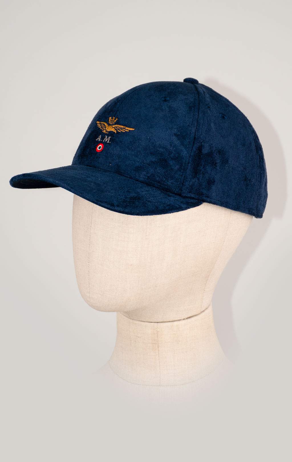 Бейсболка AERONAUTICA MILITARE искусственная замша FW 25/26/CN blue navy (HA 1229) 