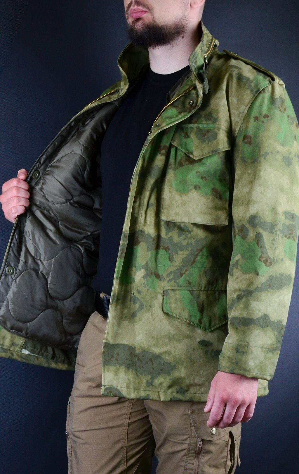Куртка Mil-Tec CLASSIC M-65 с подстёжкой green camo 