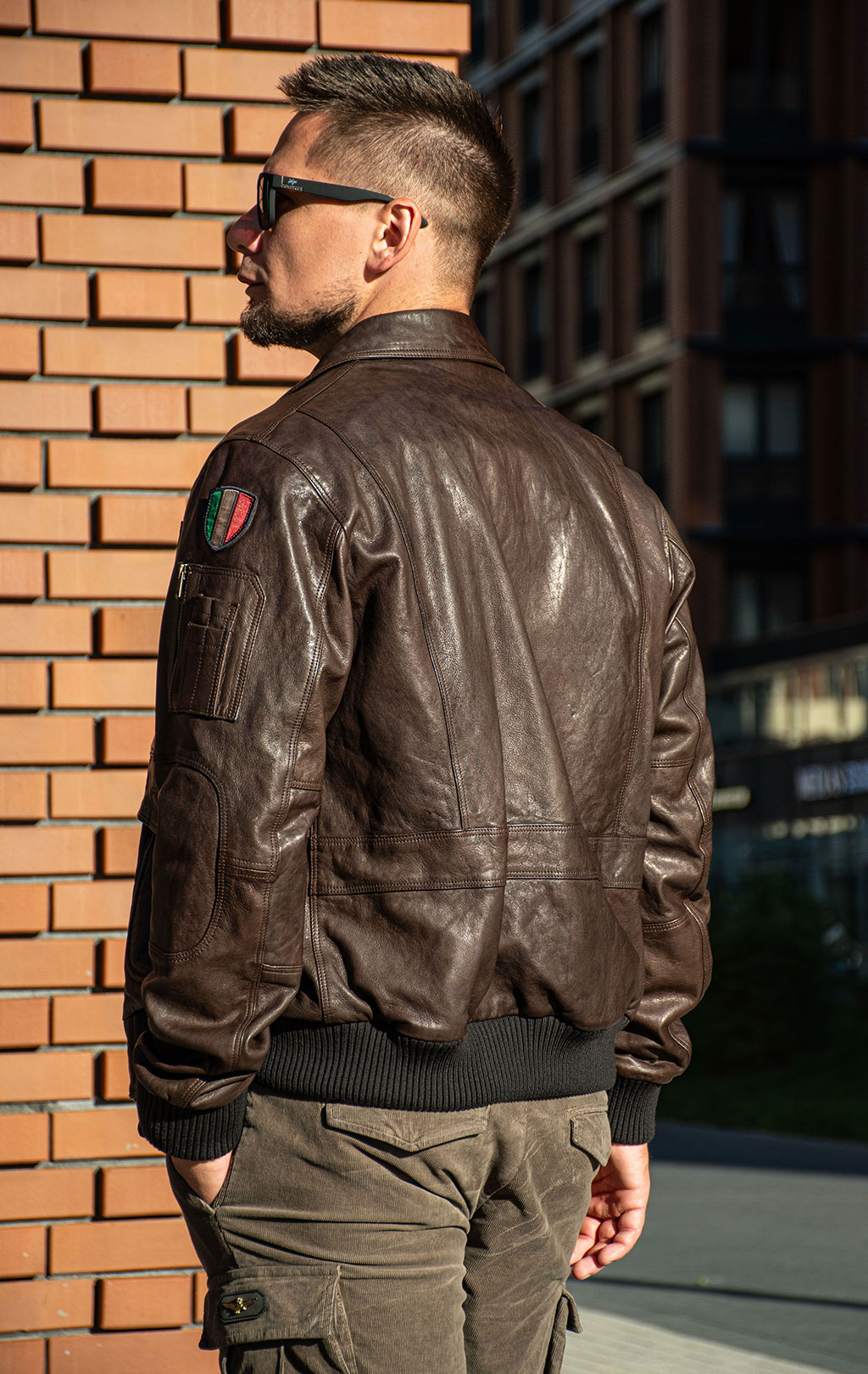 Куртка-пилот AERONAUTICA MILITARE кожа FW 26/27/IT marrone (PN 0846) 
