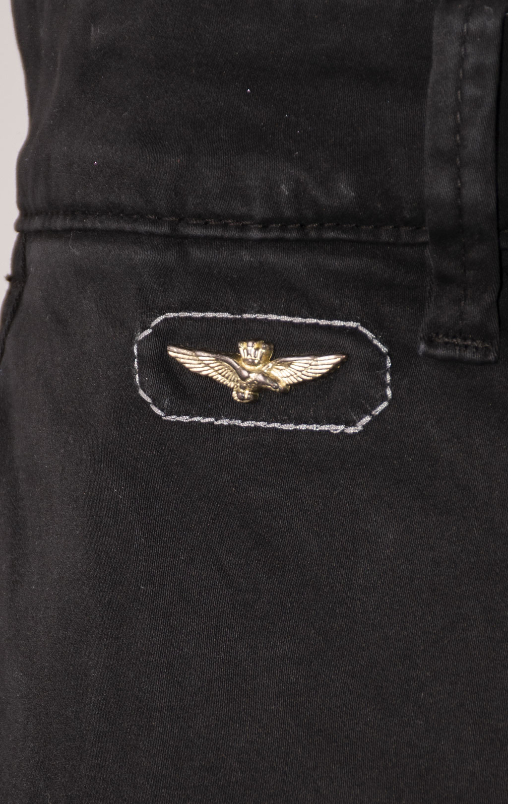 Брюки-карго AERONAUTICA MILITARE big size плотные FW 24/25/AL jet black (PA 1329) 