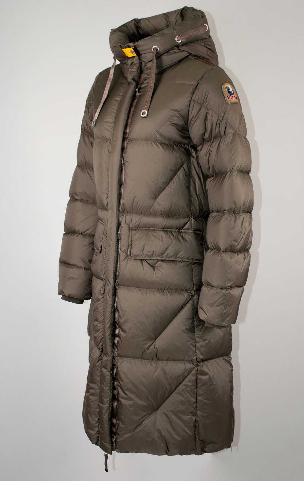 Женское пальто пуховое PARAJUMPERS LEONIE FW 25/26 olive grey 