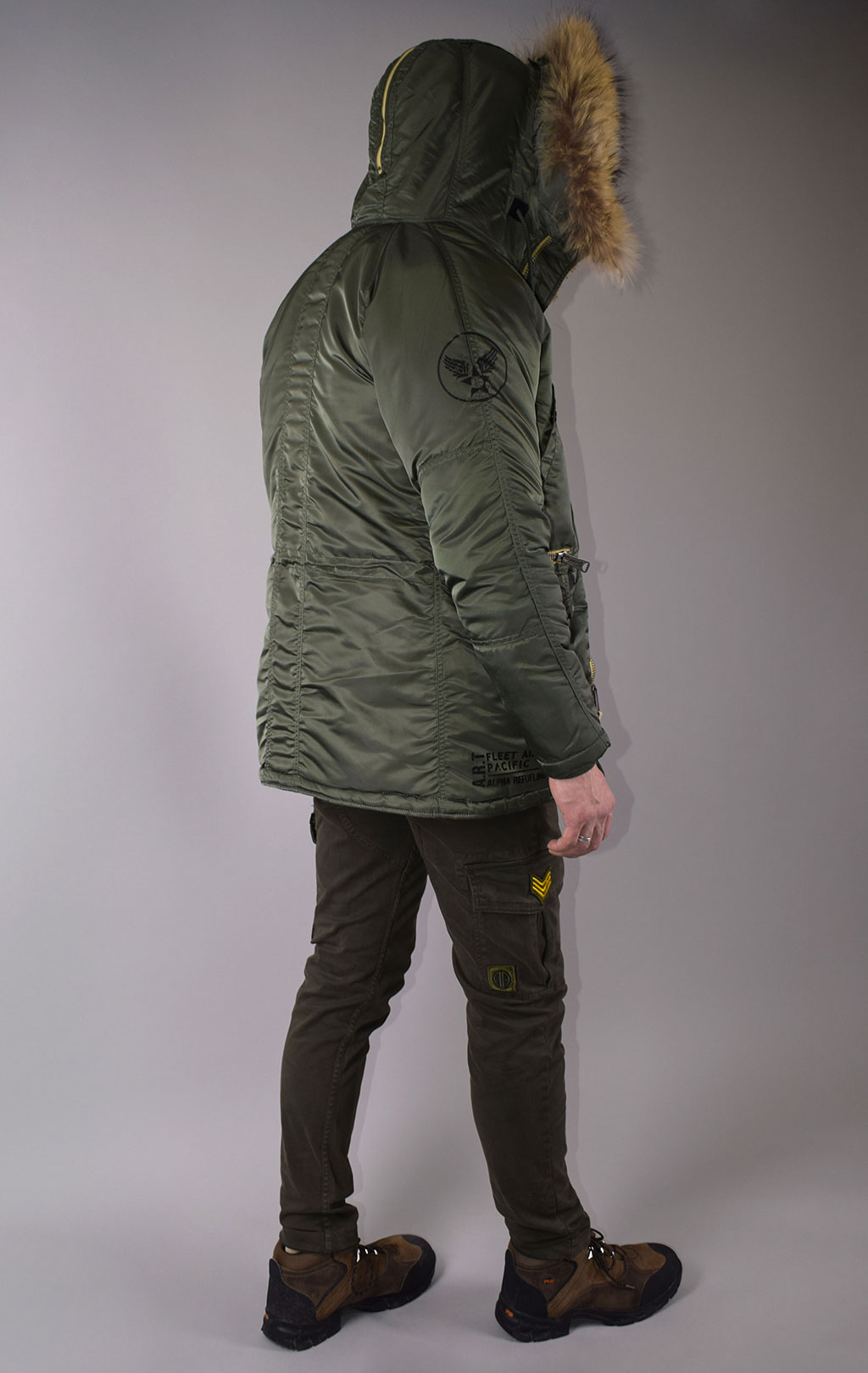 Аляска ALPHA INDUSTRIES ART VF N-3B натур. мех sage green 