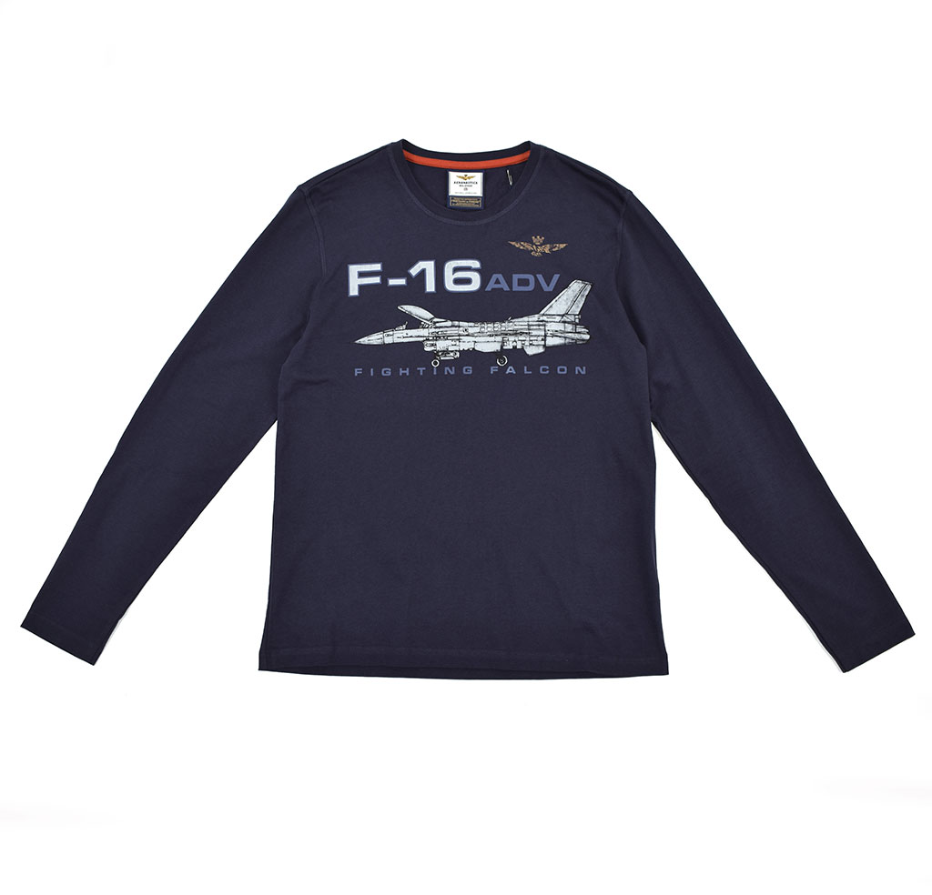 Лонгслив AERONAUTICA MILITARE FW 19/20 blue navy (TS 1668) 