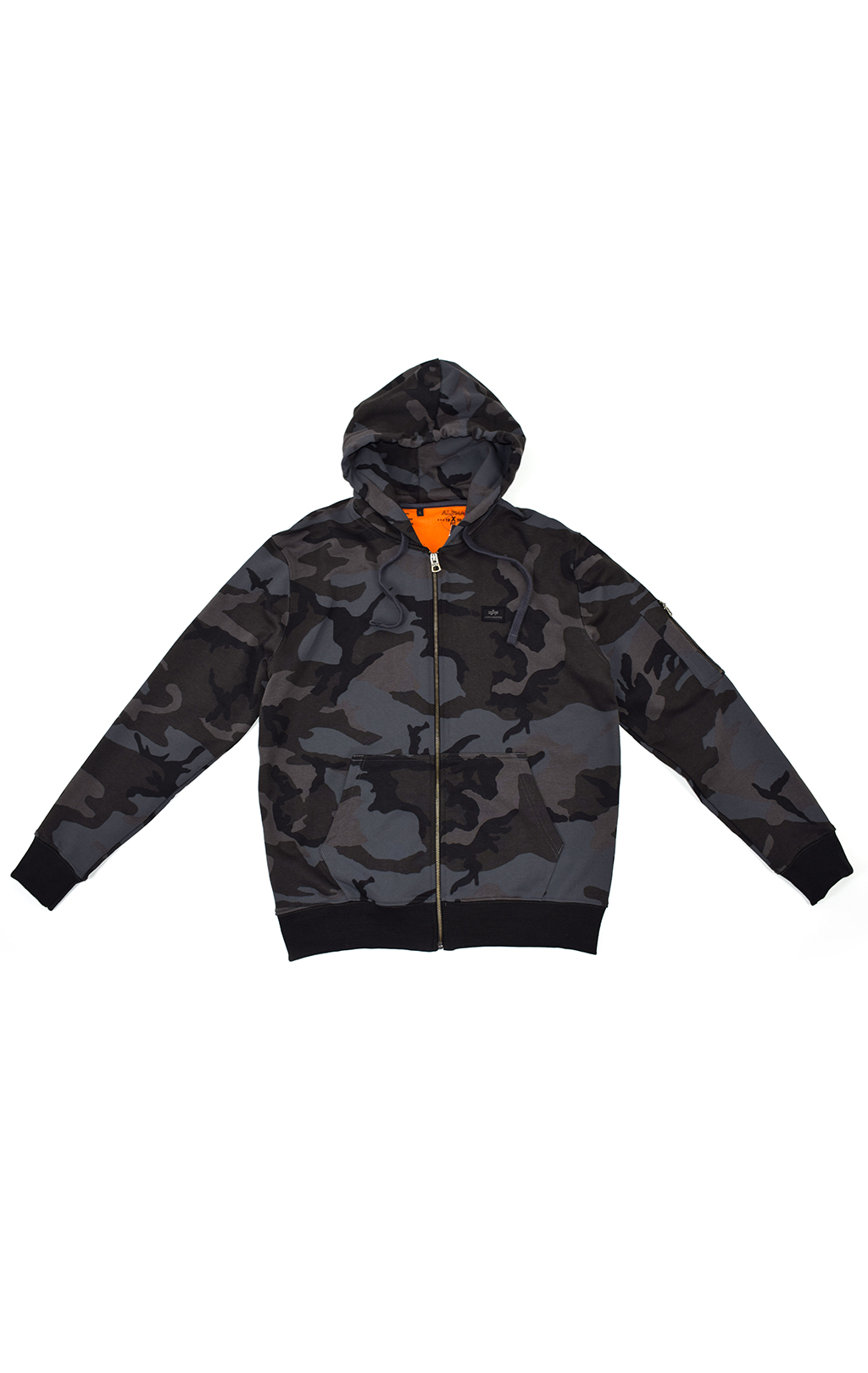 Толстовка ALPHA INDUSTRIES X-FIT ZIP HOODY black camo 