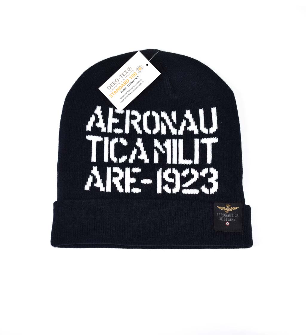 Шапка вязаная AERONAUTICA MILITARE FW 20/21/CZ blue navy (CU 024) 