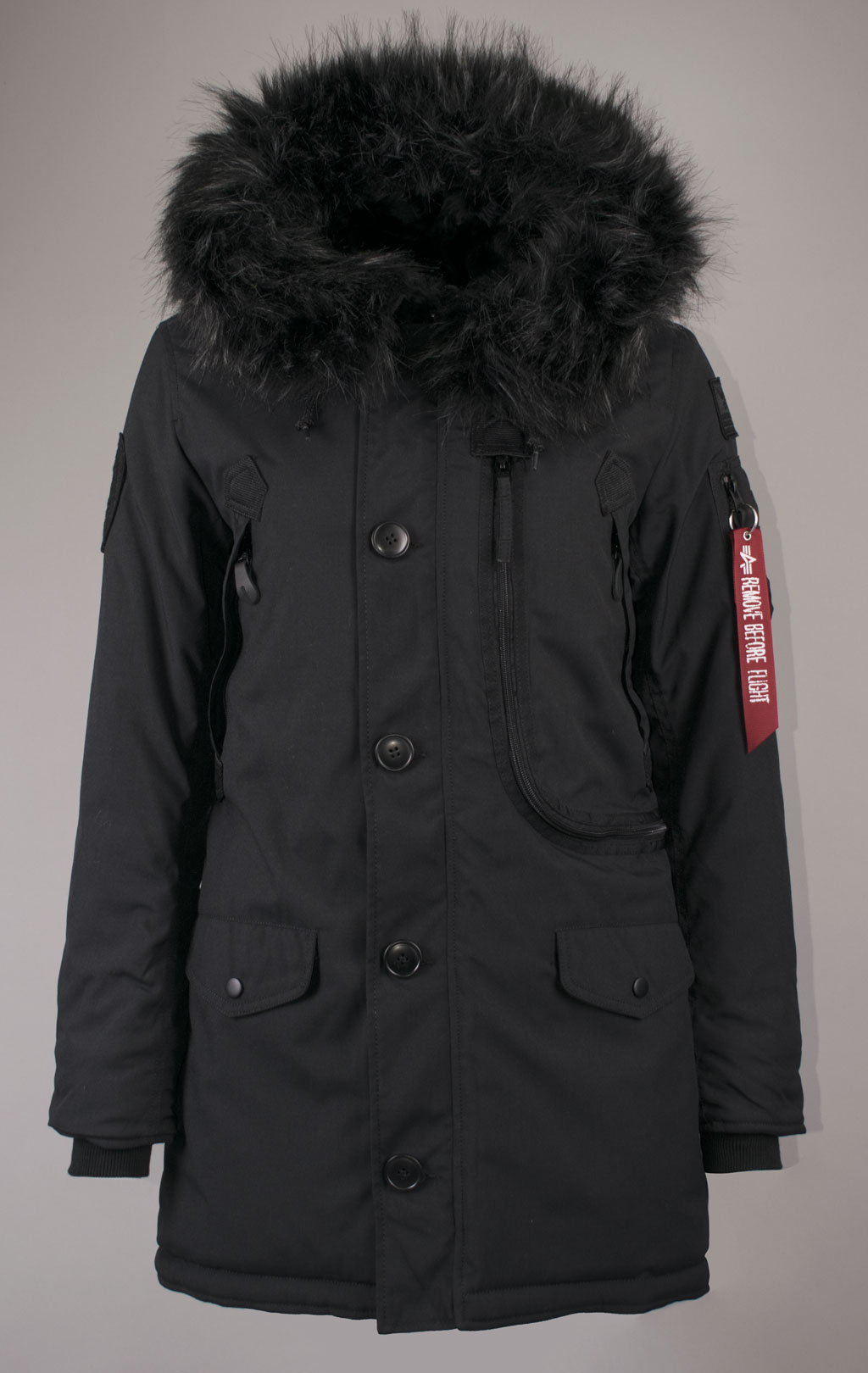 Женская аляска ALPHA INDUSTRIES POLAR all black 