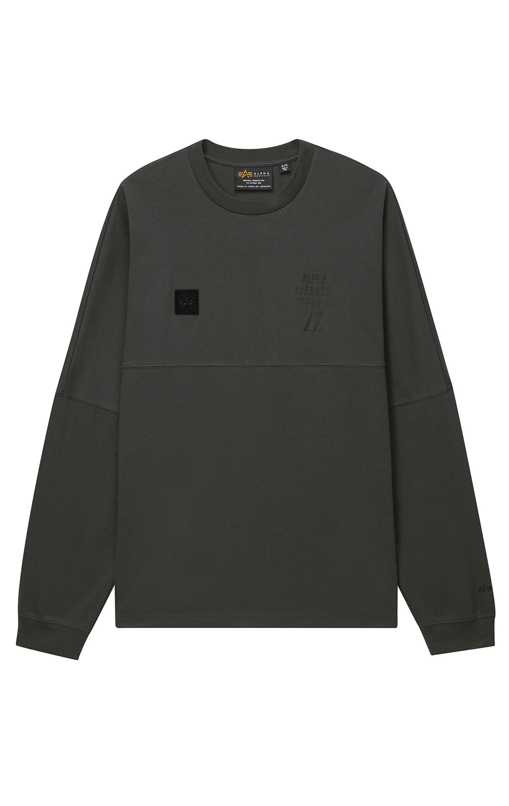 Лонгслив ALPHA INDUSTRIES UNFRM LS GRAPHIC TEE FW 25/26 gray M001150 