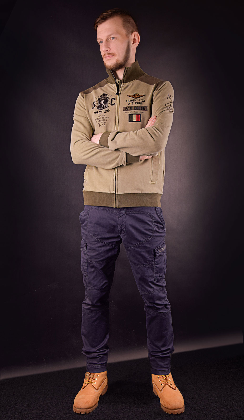 Толстовка AERONAUTICA MILITARE SS19 green mountain/salvia (FE 1384) 