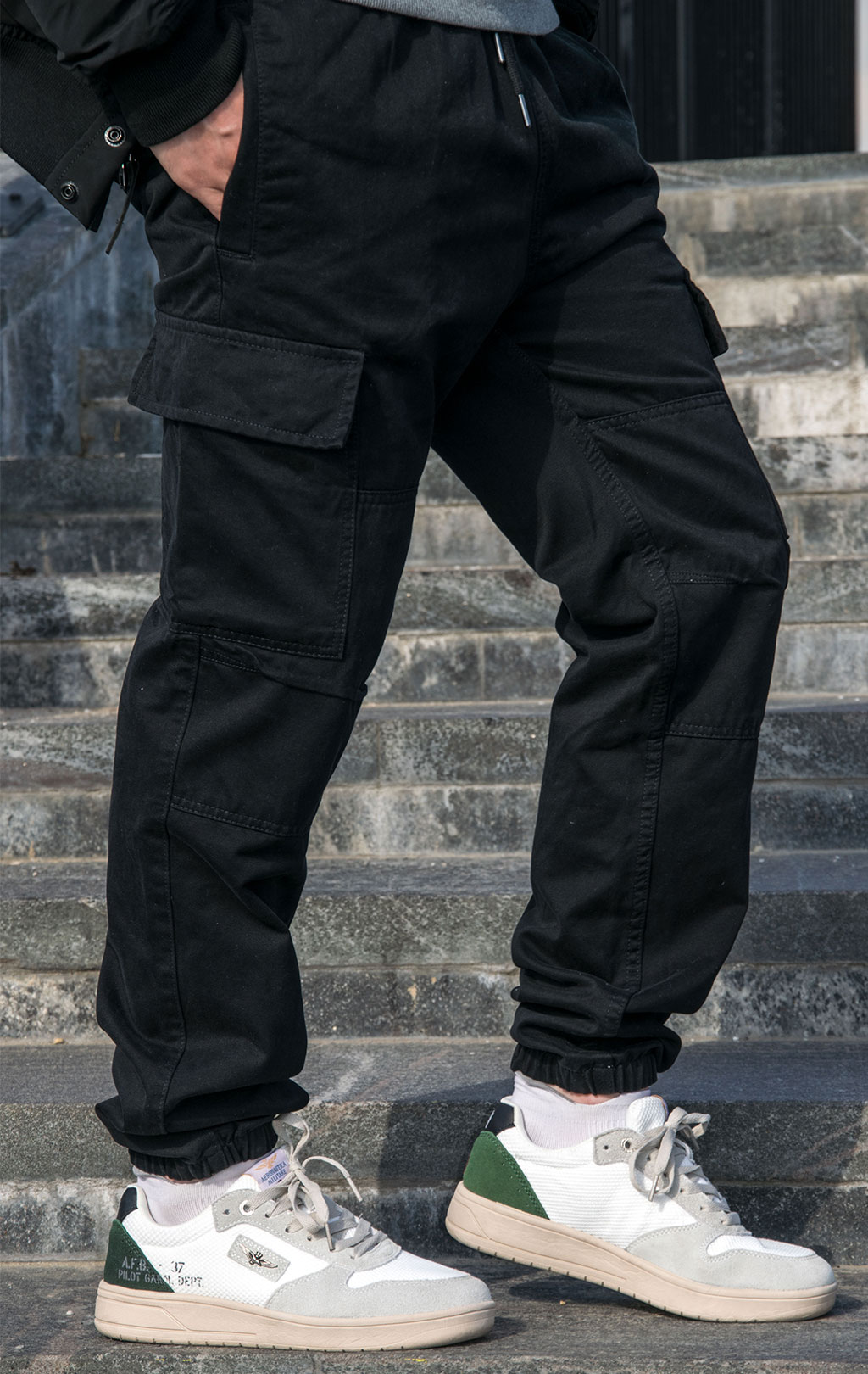 Брюки джоггеры ALPHA INDUSTRIES COTTON JOGGER FW 23/24 black 